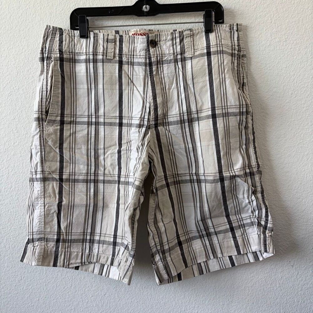 Mossimo Supply Co. Men’s Plaid Flat Front Shorts Size 36